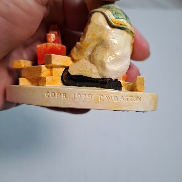 Vtg 1979 Sebastian Miniatures 375 Building Days Signed Prescott Baston RARE - Picture 4 of 5